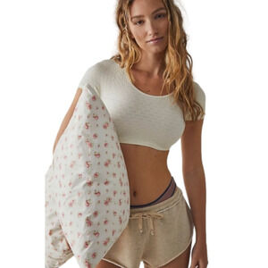 NWT Free People Intimately Seamless Micro Crop Top Light Yellow Size Small- XS